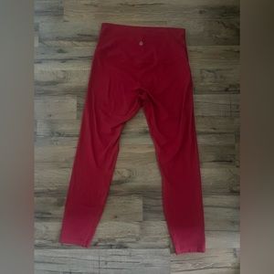 Lululemon align leggings 28’ size 8, red. No pilling and in new condition.